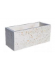 Fioriera rettangolare in cemento calcestruzzo per esterno - colore Bianco travertino - cm 100x30x60h