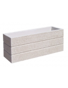 Fioriera rettangolare in graniglia di marmo sabbiato per esterno - colore a scelta - senza zoccolatura - cm 120x40x50h - CAM