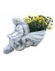 Fioriera forma di Vespa in cemento bianco effetto liscio per esterno - colore a scelta - cm 80x35x60h