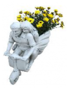 Fioriera forma di Vespa in cemento bianco effetto liscio per esterno - colore a scelta - cm 80x35x60h - Conforme ai CAM