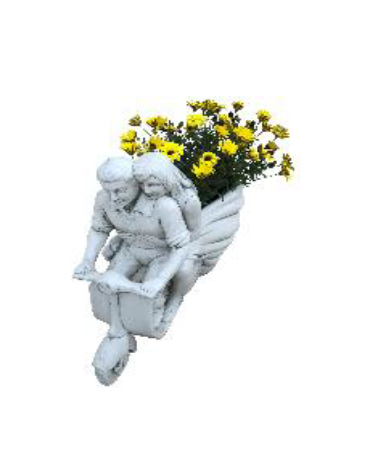 Fioriera forma di Vespa in cemento bianco effetto liscio per esterno - colore a scelta - cm 80x35x60h - Conforme ai CAM