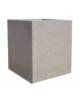 Fioriera quadrata in cemento calcestruzzo per esterno - colore Bianco travertino - senza zoccolatura - cm 50x50x70h