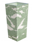 FIORIERA TRAPEZOIDALE IN GRANIGLIA DI MARMO SABBIATO PER ESTERNO - COLORE A SCELTA - CM 41x41x90h - Conforme ai CAM