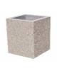 Fioriera quadrata in cemento calcestruzzo per esterno - colore Grigio travertino - senza zoccolatura - cm 60x60x70h