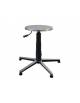 Sgabello medico con sedile inox cm  Ø 32- base fissa in alluminio con piedini  - altezza regolabile con pompa a gas cm 47/59