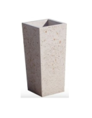 FIORIERA TRAPEZOIDALE IN CEMENTO CALCESTRUZZO COLORE GRIGIO SABBIATO PER ESTERNO - CM 45x45x140h - Conforme ai CAM
