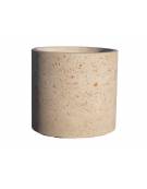 Fioriera tonda cilindrica in cemento calcestruzzo per esterno - colore Grigio sabbiato - senza zoccolatura - cm Ø 50x70h - CAM