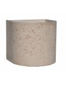 Fioriera semicircolare in cemento calcestruzzo per esterno - colore Bianco pietra - senza zoccolatura - cm Ø 65x70h - CAM