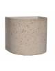 Fioriera semicircolare in cemento calcestruzzo per esterno - colore Grigio travertino - senza zoccolatura - cm Ø 65x70h