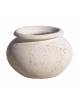 Fioriera tonda anfora in cemento calcestruzzo per esterno da appoggio - colore Bianco pietra - cm Ø 50x40h