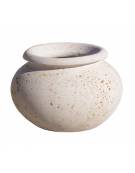 Fioriera tonda anfora in graniglia di marmo levigato e antidegrado per esterno da appoggio - colore a scelta - cm Ø 50x40h - CAM