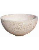 Fioriera tonda a ciotola in cemento calcestruzzo per esterno - colore Grigio travertino - cm Ø 100x25,9h - Conforme ai CAM