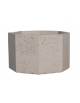 Fioriera ottagonale in cemento calcestruzzo per esterno - colore Bianco pietra - senza zoccolatura - cm 62x62x45h