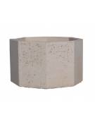 Fioriera ottagonale in cemento calcestruzzo per esterno - colore Grigio travertino - senza zoccolatura - cm 62x62x45h