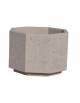 Fioriera ottagonale in graniglia di marmo sabbiato per esterno - colore a scelta - con zoccolatura - cm 62x62x45h - CAM