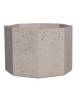 Fioriera ottagonale in cemento calcestruzzo per esterno - colore Grigio travertino - senza zoccolatura - cm 69x69x56h
