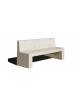 PANCHINA CON SCHIENALE IN CEMENTO E SEDUTA CON FORI COLORE BIANCO PIETRA - CM 200X50X90H - CONFORME AI CAM