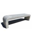 PANCHINA IN CEMENTO CON FIANCHI CURVI PER ARREDO URBANO - COLORE GRIGIO PIETRA - CM 200X50X50H - CONFORME AI CAM