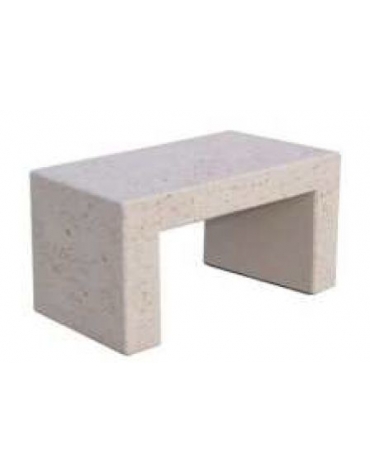 PANCHINA LINEARE RETTANGOLARE MONOBLOCCO IN GRANIGLIA DI MARMO SABBIATO - COLORE A SCELTA - CM 100X50X50H - CAM
