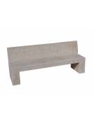 PANCHINA RETTANGOLARE CON SCHIENALE IN CEMENTO CALCESTRUZZO SPESSORE 17 CM - COLORE BIANCO TRAVERTINO - CM 170X50X90H