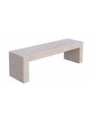 PANCHINA RETTANGOLARE MONOBLOCCO IN CEMENTO CALCESTRUZZO SPESSORE 12 CM - COLORE BIANCO PIETRA - CM 170X50X45H