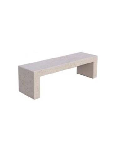 PANCHINA RETTANGOLARE MONOBLOCCO IN GRANIGLIA DI MARMO SABBIATO SPESSORE 12 CM - COLORE A SCELTA - CM 170X50X45H - CAM