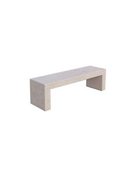 PANCHINA RETTANGOLARE MONOBLOCCO IN GRANIGLIA DI MARMO SABBIATO SPESSORE 12 CM - COLORE A SCELTA - CM 170X50X45H - CAM