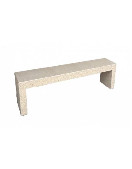 PANCHINA RETTANGOLARE MONOBLOCCO IN CEMENTO CALCESTRUZZO SPESSORE 10 CM - COLORE GRIGIO PIETRA - CM 170X40X45H