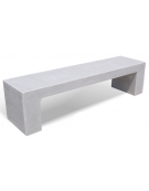 PANCHINA RETTANGOLARE MONOBLOCCO IN CEMENTO CALCESTRUZZO SPESSORE 19 CM - COLORE GRIGIO PIETRA - CM 200X50X50H