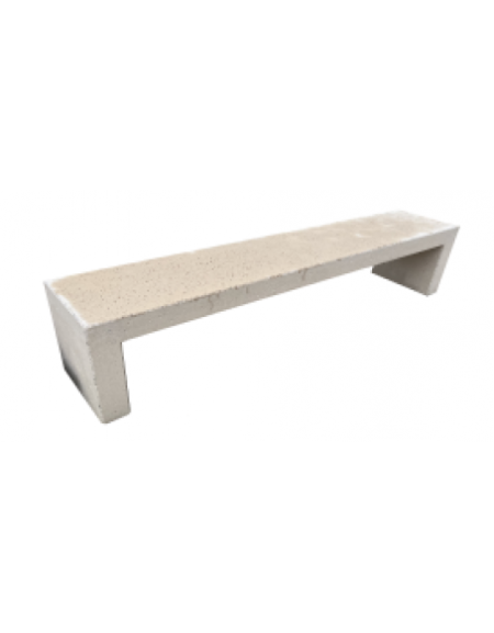 PANCHINA RETTANGOLARE MONOBLOCCO IN GRANIGLIA DI MARMO SABBIATO SPESSORE 12 CM - COLORE A SCELTA - CM 200X50X45H - CAM