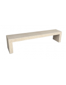 PANCHINA RETTANGOLARE MONOBLOCCO IN GRANIGLIA DI MARMO SABBIATO SPESSORE 10 CM - COLORE A SCELTA - CM 200X40X45H - CAM