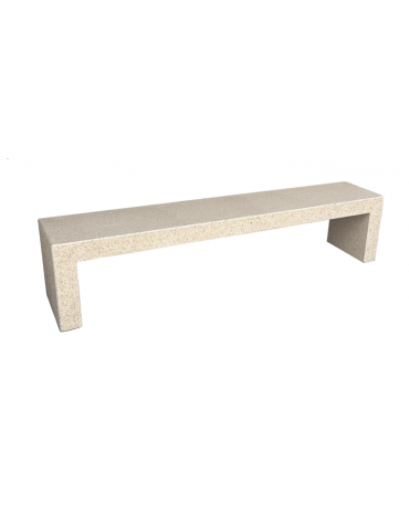 PANCHINA RETTANGOLARE MONOBLOCCO IN GRANIGLIA DI MARMO SABBIATO SPESSORE 10 CM - COLORE A SCELTA - CM 200X40X45H - CAM