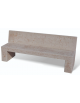 PANCHINA RETTANGOLARE CON SCHIENALE IN CEMENTO,SOSTEGNI SPESSORE CM 19 - COLORE GRIGIO TRAVERTINO - CM 220X60X90H - Conforme CAM
