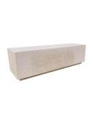 PANCHINA RETTANGOLARE MONOBLOCCO IN CEMENTO - COLORE BIANCO PIETRA - CM 200x60x45H - Conforme ai CAM