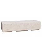 PANCHINA RETTANGOLARE MONOBLOCCO IN GRANIGLIA DI MARMO SABBIATO - COLORE A SCELTA - CM 200x60x45H - Conforme ai CAM