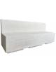 PANCHINA RETTANGOLARE CON SCHIENALE IN GRANIGLIA DI MARMO SABBIATO - COLORE A SCELTA - cm 200x60x85h - Conforme ai CAM