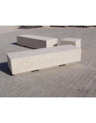 PANCHINA QUADRATA MONOBLOCCO IN CEMENTO CALCESTRUZZO - COLORE GRIGIO TRAVERTINO - CM 60x60x45H - Conforme ai CAM