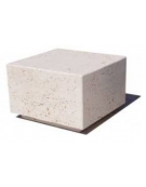 PANCHINA QUADRATA MONOBLOCCO IN CEMENTO CALCESTRUZZO - COLORE GRIGIO TRAVERTINO - CM 60x60x45H - Conforme ai CAM