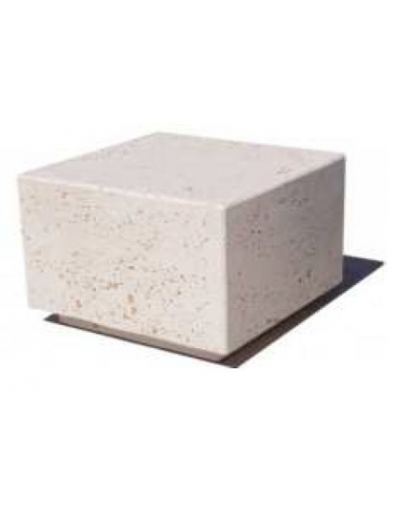 PANCHINA QUADRATA MONOBLOCCO IN CEMENTO CALCESTRUZZO - COLORE GRIGIO TRAVERTINO - CM 60x60x45H - Conforme ai CAM