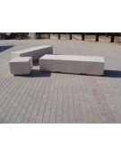 PANCHINA QUADRATA MONOBLOCCO IN GRANIGLIA DI MARMO SABBIATO - COLORE A SCELTA - CM 60x60x45H - Conforme ai CAM