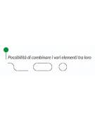 PANCHINA CURVA CONCAVA IN CEMENTO PER ARREDO URBANO - COLORE GRIGIO TRAVERTINO - CM 200x50x50H - Conforme ai CAM