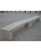 PANCHINA CURVA CONCAVA IN GRANIGLIA DI MARMO SABBIATO PER ARREDO URBANO - COLORE A SCELTA - CM 200x50x50H - Conforme ai CAM