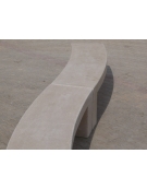 PANCHINA CURVA CONVESSA IN GRANIGLIA DI MARMO LEVIGATO E ANTIDEGRADO PER ARREDO URBANO - COLORE A SCELTA - CM 200x50x50H - CAM