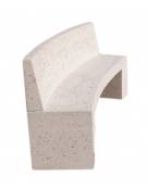 PANCHINA CURVA CONCAVA IN GRANIGLIA DI MARMO SABBIATO CON SCHIENALE PER ARREDO URBANO - COLORE A SCELTA - CM 200x50x90H - CAM