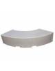 PANCHINA CURVA CONVESSA IN CEMENTO CALCESTRUZZO PER ARREDO URBANO - COLORE BIANCO SABBIATO - CM 200X60X45H