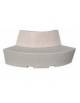 PANCHINA CURVA CONVESSA IN CEMENTO CON SCHIENARE PER ARREDO URBANO - COLORE BIANCO PIETRA - CM 200X60X85H
