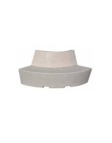 PANCHINA CURVA CONVESSA IN CEMENTO CON SCHIENALE PER ARREDO URBANO - COLORE GRIGIO TRAVERTINO - CM 200x60x85H - Conforme ai CAM