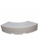 PANCHINA CURVA CONCAVA IN CEMENTO CALCESTRUZZO PER ARREDO URBANO - COLORE GRIGIO TRAVERTINO - CM 200x60x45H - Conforme ai CAM