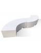 PANCHINA CURVA CONCAVA IN CEMENTO CALCESTRUZZO PER ARREDO URBANO - COLORE BIANCO SABBIATO - CM 200x60x45H - Conforme ai CAM