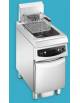Friggitrice elettrica 1 vasca Lt 20 - Comandi elettromeccanici - Vasca pulita a Y - Potenza Kw 10 - Trifase - Cm 40x70x110h